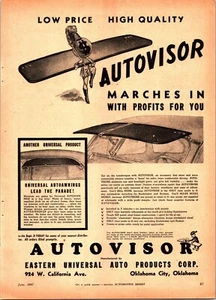 Autovisor 1947 Vintage Impreso Anuncio Efímero Arte de Pared Decoración Oriental Universal - Imagen 1 de 1