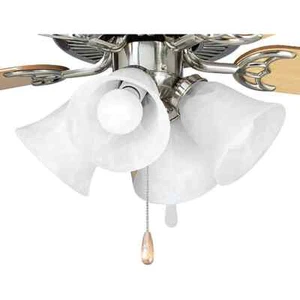 Progress Lighting Fan Light Kits Collection 4-Light Brushed Nickel Ceiling Fan - Picture 1 of 6
