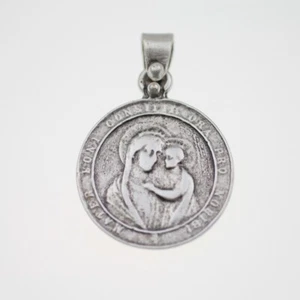 Marien Maria Jesus Metall Anhänger Antik Silber Schmuck Geschenkidee - Picture 1 of 4