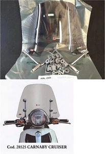 PARABREZZA CUPOLINO FUME'+ATTACCHI CROMATO PIAGGIO CARNABY CRUISER 125 200 300 - Foto 1 di 2