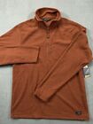 Simply Southern Sweater Mens Small Orange Pullover Quarter Zip Nwt  1