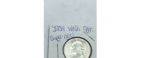 1934 90% Silver Washington Quarter Gem BU Cover