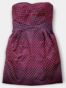 CLUB MONACO Gr. 4 Kleid rot/marine trägerlos Baumwolle Herzen Ralph Lauren Valentinstag - Bild 1 von 6