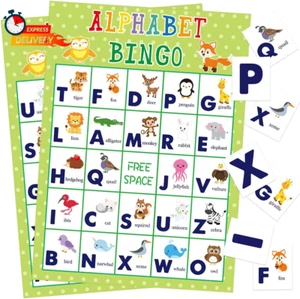 Fantasia Terra Alfabeto Bingo Gioco Lettera Apprendimento Gioco Educativo per Bambini Scuola - Foto 1 di 12