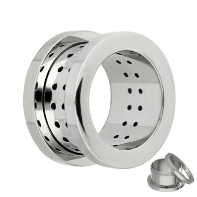 Treuheld® - Flesh Tunnel - Stahl - Atmungsaktiv - Silber (4095) - Bild 1 von 3