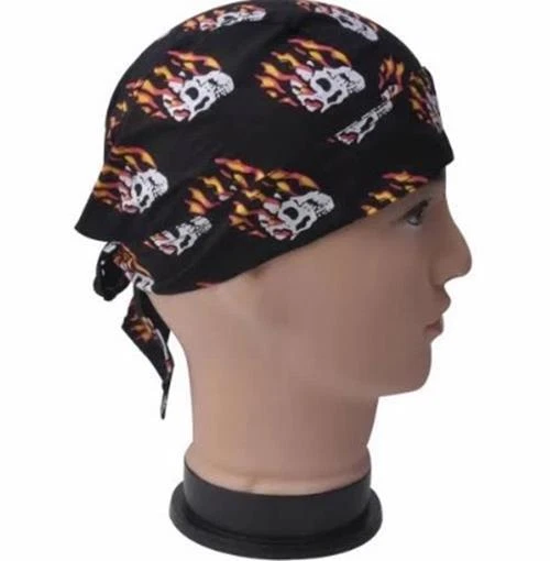 Pirate Bandana - Fiery Skulls - Biker - Costume Accessory - Teens Adults - Image 1 of 1