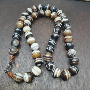 Soleimani Bandas Ágata Elegancia Lote 47 INDO Collar Cuentas Ojo Himalaya - Imagen 1 de 23