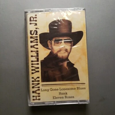Hank Williams, Jr Long Lonesome Blues Hank Eleven Roses Cassette 1992 - Image 1 of 3