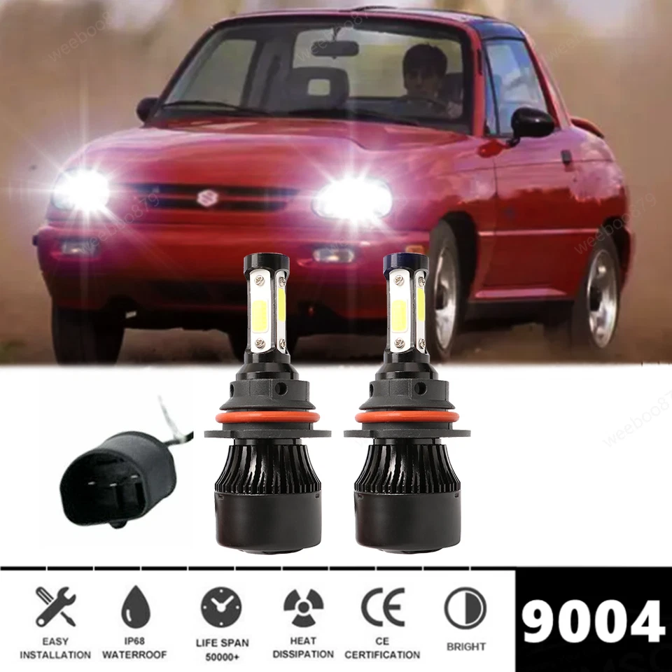 Faro LED haz alto/bajo 4 lados blanco 6000 k para Suzuki Sidekick 1990-1998 Foto 1 de 4