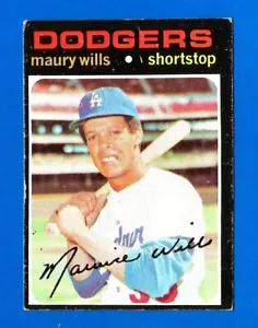 1971 Topps BASEBALL SET BREAK #385 MAURY WILLS VG+/EX LA DODGERS (JP4) - Picture 1 of 1