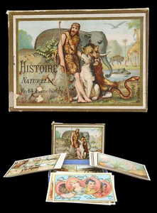 HISTOIRE NATURELLE en 64 planches vers 1900  / jouet jeu ancien - Imagen 1 de 6