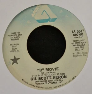 Gil Scott-Heron ARISTA DJ 0647 “B” Movie - Picture 1 of 1