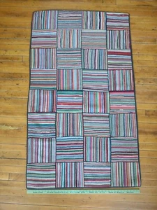 Antiker amerikanischer Haken Teppich 36' x 62' bunt - Bild 1 von 12