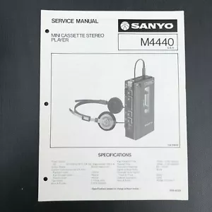 Sanyo M4440 Mini Kassette Stereo Player Serviceanleitung - Bild 1 von 4