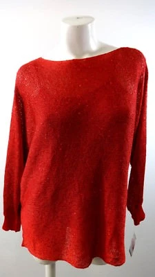 NUEVO CON ETIQUETAS $79.50 ALFANI MUJER NOUVEAU ROSSA ROJO AMORE LENTEJUELAS SUÉTER Y TANQUE TALLA L Foto 1 de 4