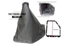 BLAU FADEN LEDER SCHALTSACK+KUNSTSTOFFRAHME FÜR NISSAN NAVARA 2005-2012