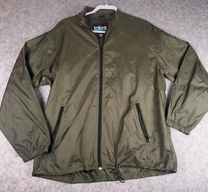 Totes Windbreaker Jacket Mens Large Green Light Weight Full Zip Pockets Elastic - Picture 1 of 9