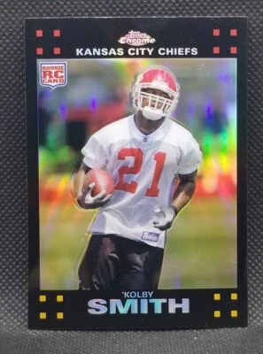 2007 Topps Chrome Refractor Kolby Smith #TC197 Rookie RC KC Chiefs  - Image 1 of 2