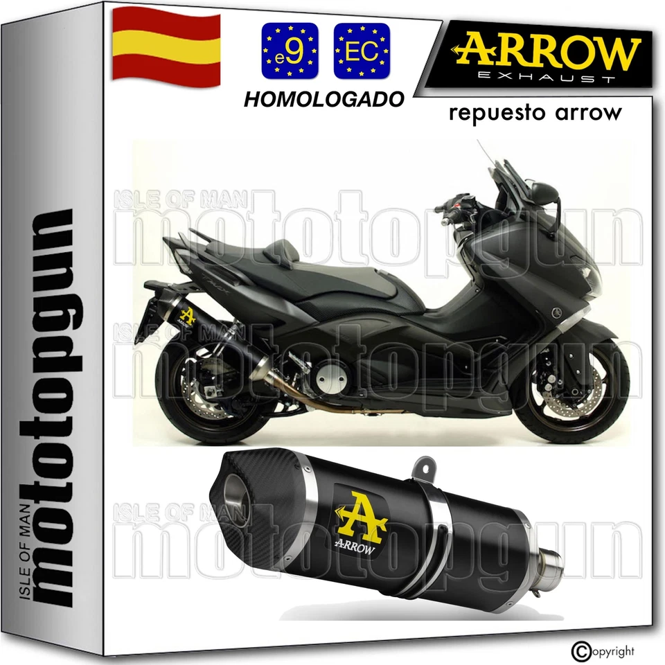 ARROW SISTEMA ESCAPE RACE-TECH DARK CARBON-CUP HOM YAMAHA YP TMAX 500 2010 10