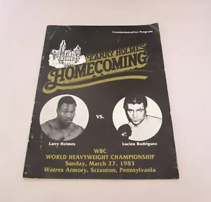1983, Commemorative Program Larry Holmes vs Lucien Rodriguez Booklet Program - Picture 1 of 10