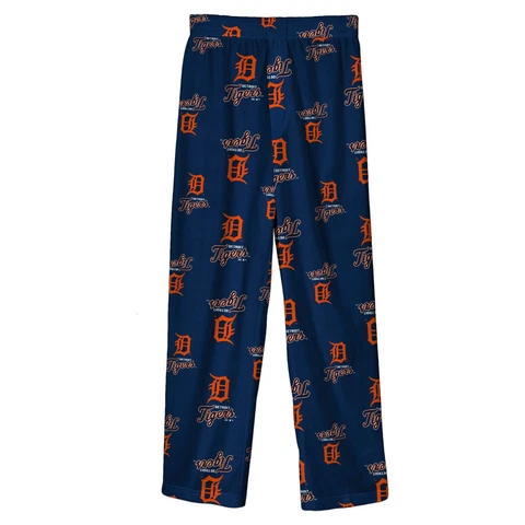 Outerstuff Detroit Tigers MLB Boys' Youth (4-20) Team Color Sleepwear Pant, Navy Cover
