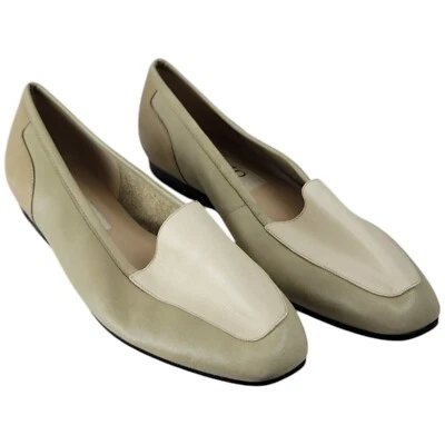 Zapatos planos Enzo Angiolini Liberty 25 para mujer talla 7,5 M beige cuero tostado sin cordones Foto 1 de 4