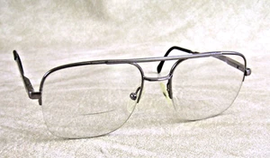 VTG BerDel Sferoflex Eyeglasses Frame Phillip Mens Silver Aviator Half Rim 50/18 - Picture 1 of 18