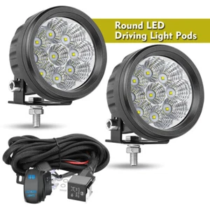 2X 3.5" 90W LED Work Light Bar Spot Pods Round Driving Off Road 4WD+ Rock Switch - Picture 1 of 24