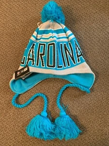 Carolina Panthers NFL Peruvian Pom Tassel Winter Hat Cap New Era One Size NWT - Picture 1 of 7