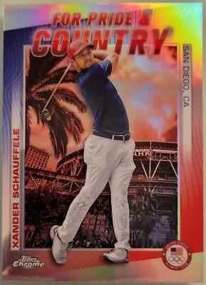 2024 Topps Chrome U.S. Olympics For Pride and Country Xander Schauffele - Image 1 of 2