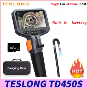 TESLONG TD450S 5.5MM 1.55M Single Lens Articulating Borescope 1080P IPS Endoscop - Picture 1 of 9