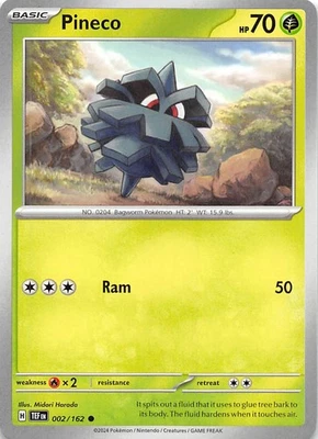 Pineco 002/162 SV05 Temporal Forces Pokemon 007718 - Image 1 of 2