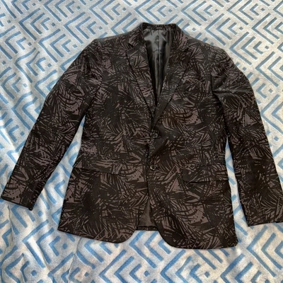 Blazer J Ferrar Slim Para Hombre Talla 38 S Negro Y Gris Foto 1 de 4