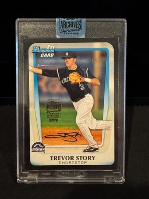 2018 Topps Archives firma Trevor Story primer autógrafo de Bowman - #68/97 - BDPP8 Foto 1 de 3