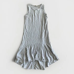 Cynthia Rowley Dress Womens Sz S Gray Maxi Linen Sleeveless Resort Cottage Core - Picture 1 of 24