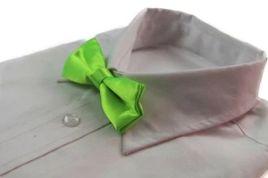Boys Fluro Green Bow Tie Wedding Little Baby Toddler Kids Adjustable Pretied - Picture 1 of 3