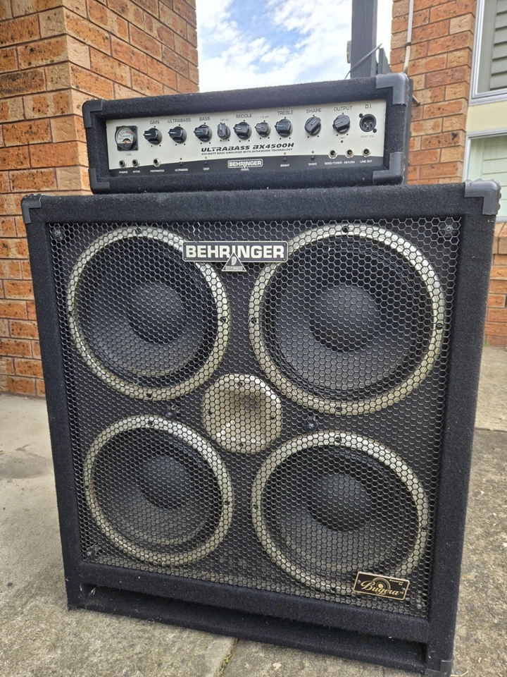 BERINGER ULTRABASS SPEAKER SET WITH AMPLIFIER  MODEL BB410 / BX4500 - image 1 of 4