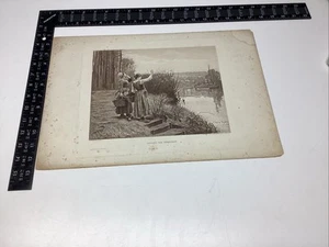 23 FOTOPAPIER HAGELNDER FÄHRMANN FOTOGRAVUR GEBBIE RIDGEWAY KNIGHT 1888 PARIS - Bild 1 von 24
