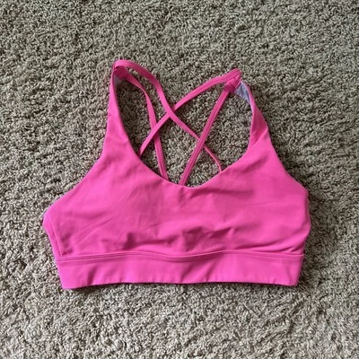 Sujetador deportivo Zyia Active rosa brillante acolchado con tiras en la espalda, para mujer XL Foto 1 de 4