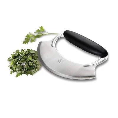 Mango de silicona Amco de mano de acero inoxidable Mezzaluna - 6,25 X 4,75 X 1,5 Foto 1 de 4