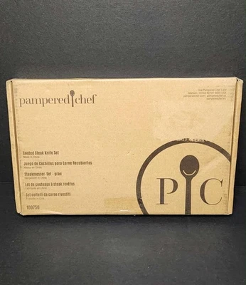 Juego de 4 cuchillos para carne recubiertos de chef mimado 100750 con cubiertas dentadas Foto 1 de 4