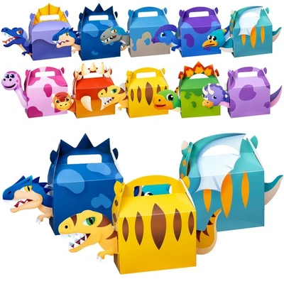 DMIGHT Dinosaur Party Favor Boxes Theme Birthday Goodie Boxes Candy Gift Bags Barnya...