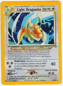 Pokemon Neo Destiny TCG Light Dragonite Card No. 14/105 Holo Italian - Picture 1 of 2