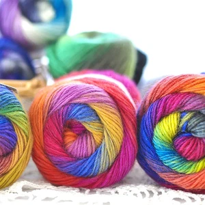 100% Pure Wool Yarn 50g/180m Gradient Color For Hand knit Crochet Soft DIY Scarf - Picture 1 of 17