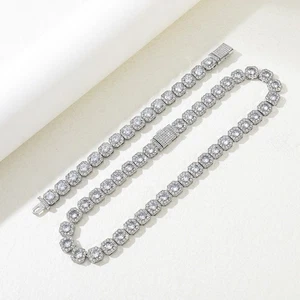 Rock Sugar Ice Sugar Chain Full Diamond Men Bracelet Reverse Love Jewelry Male - Picture 1 of 6