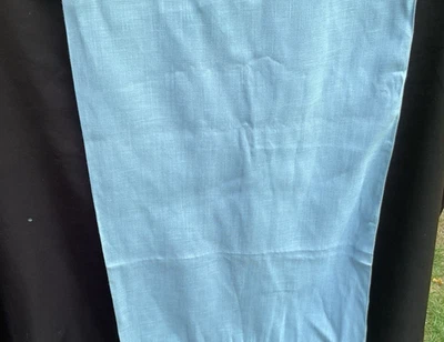 Blue 100% Linen Fabric Vintage 42” Wide - Sold By The Yard - Image 1 of 4