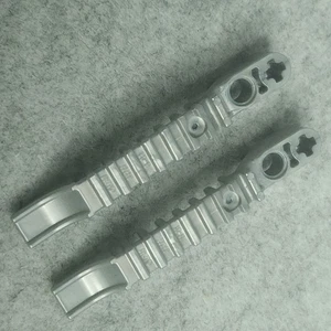 LEGO 64275 Pearl Light Gray Thornax Launcher Half 1x8 with Pin Hole Qty 2 - Picture 1 of 5