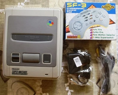 Super Nintendo SNES + OVP Controller + Neu Netz und TV Kabel. - Bild 1 von 4