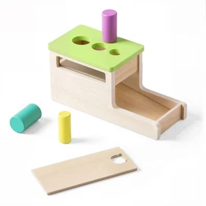 Montessori Wooden Peg Drop Toy | Educational Size Matching Game for Toddlers ... - Picture 1 of 6