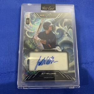 2024 Wild Card Metallix Jett Williams Rainbow AutoFractal Auto 1/1 Mets Blue - Picture 1 of 2